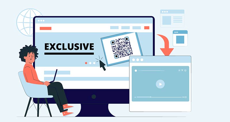 mostrar contenidos de vídeo exclusivos mediante el escaneo del código QR