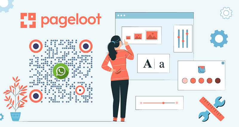 Una mujer utilizando la función de personalización de Pageloot