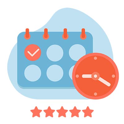 Un calendario que muestra la fecha y hora actuales