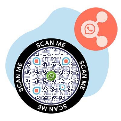 Okrogel generator kode WhatsApp s prilagojenim dizajnom