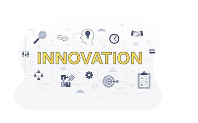 La imagen muestra la etiqueta Innovación