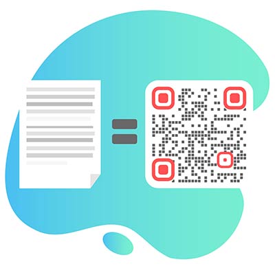 Transición de texto a texto Código QR