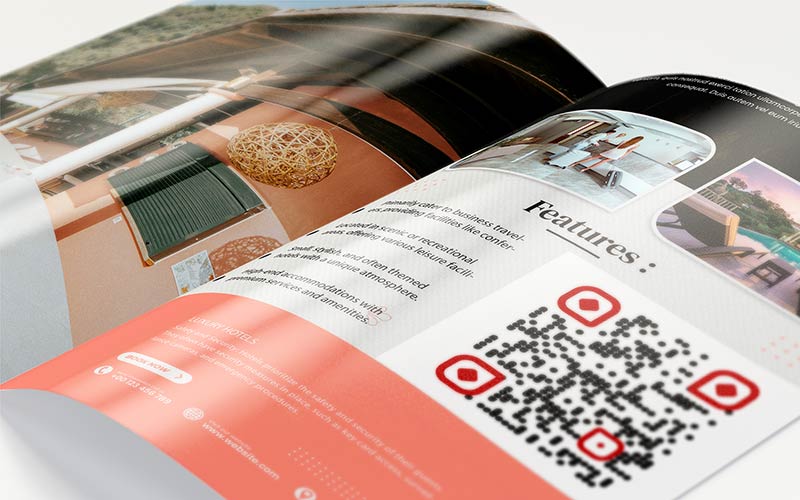 Ejemplo de revista con código QR para más información