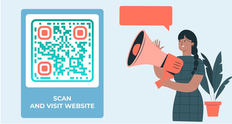 QR-koodi kujundusse lisage koodi kirjeldus