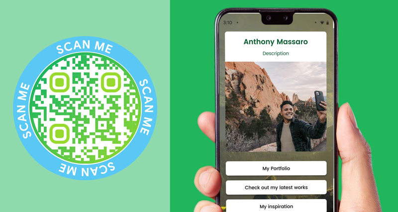 Mitme URL-i QR-kood telefoni ekraanil