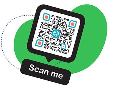 Código QR con botón CTA que diga "Escanéame"