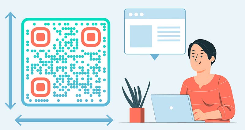 redimensionar un código QR con un generador de códigos