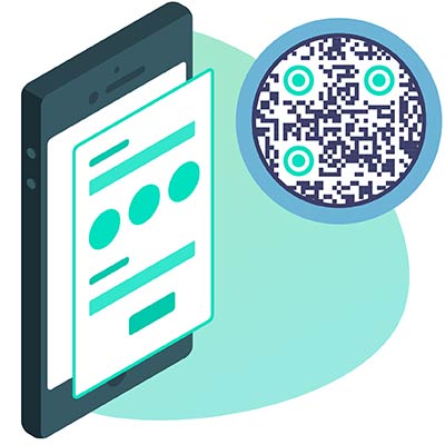 Código QR de empresa que lleva a una página web