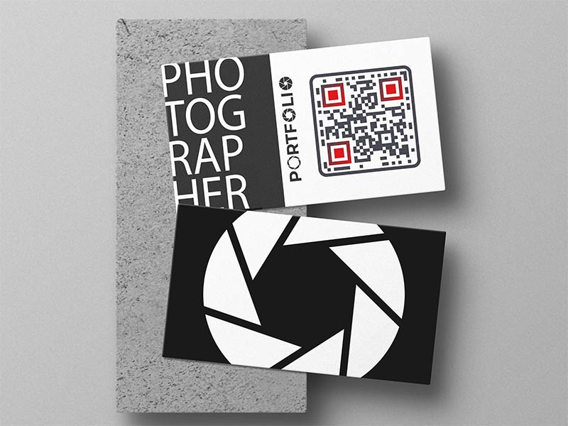 Código QR que lleva a la página del portafolio del fotógrafo