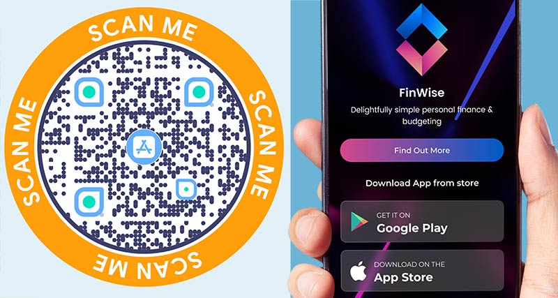 Código QR a la tienda de aplicaciones del smartphone