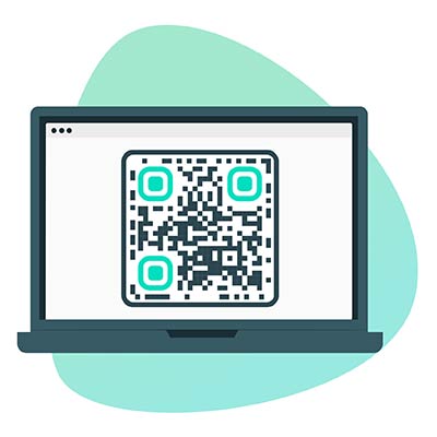 Herramienta generadora de QR de la App Store abierta en el portátil