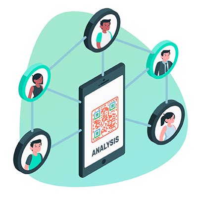E-posti QR-kood, mis on kättesaadav erinevatele inimestele