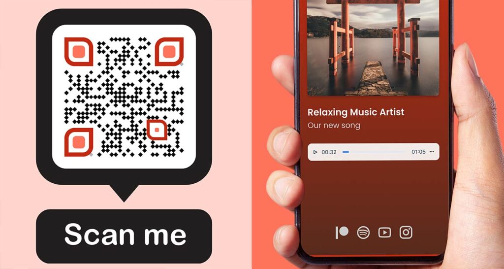 código QR de música que abre una canción mp3 al escanearlo