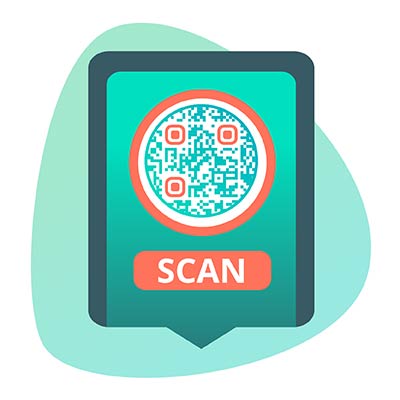código QR de audio mostrado en un smartphone