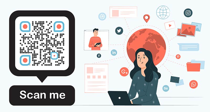 compartir el código QR de Instagram utilizando diferentes canales, tanto online como offline