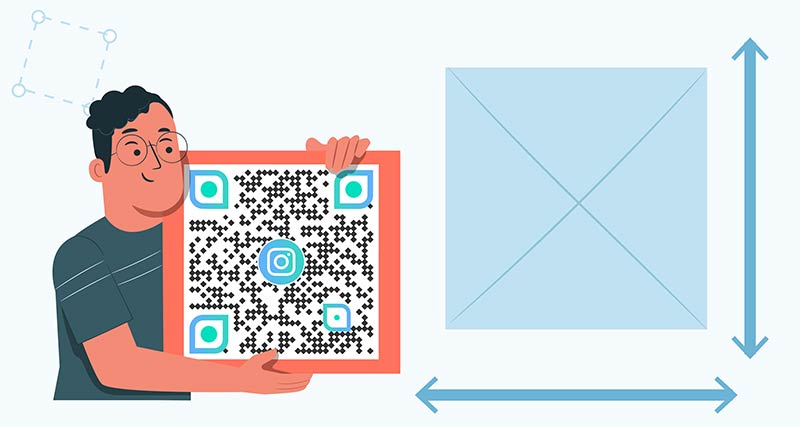 Ajustar el tamaño del código QR de Instagram