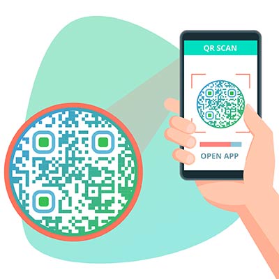 escanear el código QR de Instagram con un smartphone