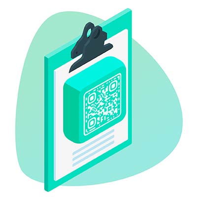 Formulario de inscripción con código QR