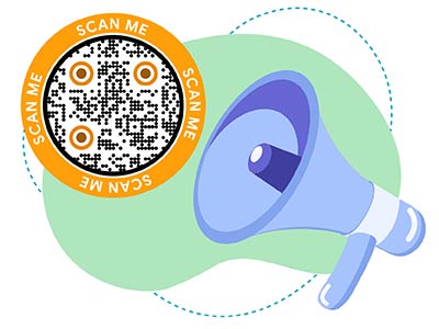 Valjuhääldi ja ümmargune QR-kood