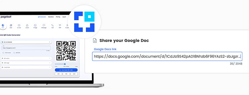 Paste the link to Google Doc into the QR code generator tool