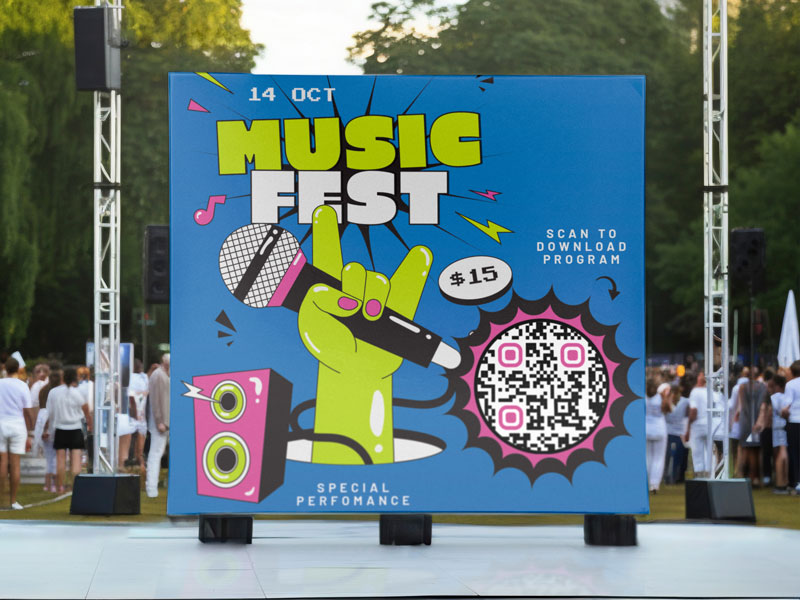 Documento de Google Código QR que lleva al programa del festival de música