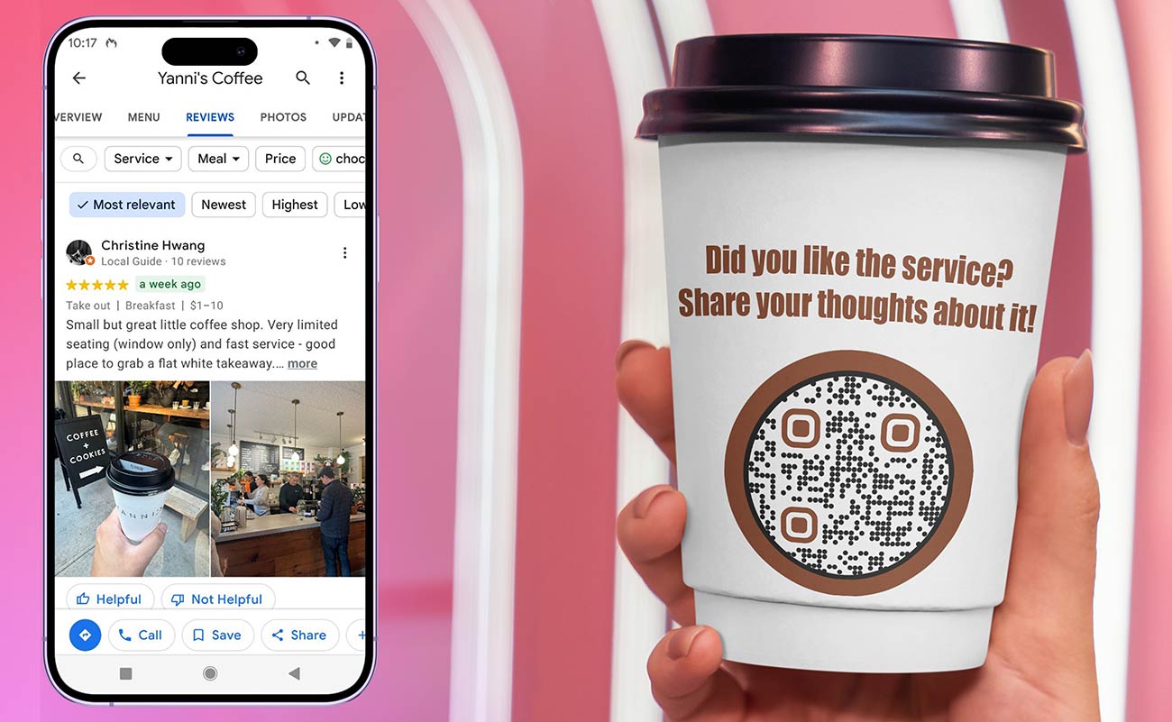 Imagen que muestra por qué debes crear un código QR para la revisión de Google