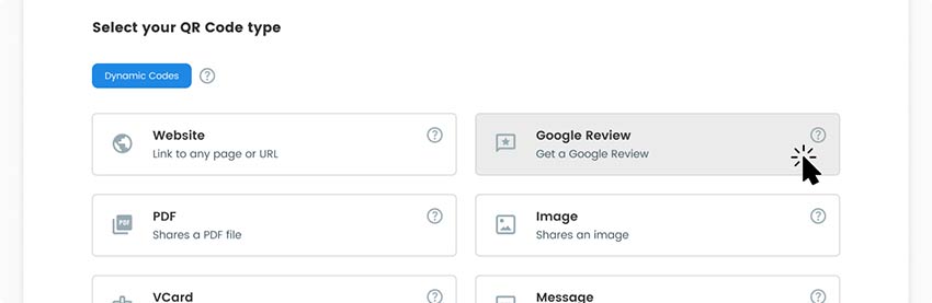 Mostrar cómo abrir el generador de códigos QR de revisión de Google