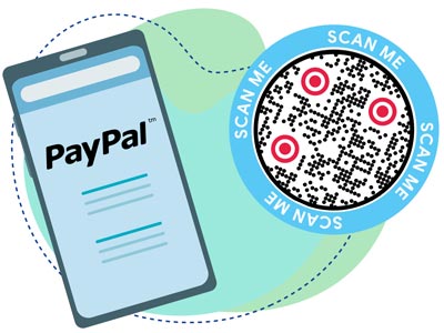 Klient sisestab makse PayPali QR-koodi kaudu