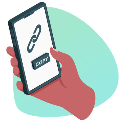 Copia el enlace URL de pago en PayPal