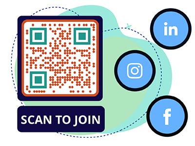 Un enlace a las redes sociales junto al menú