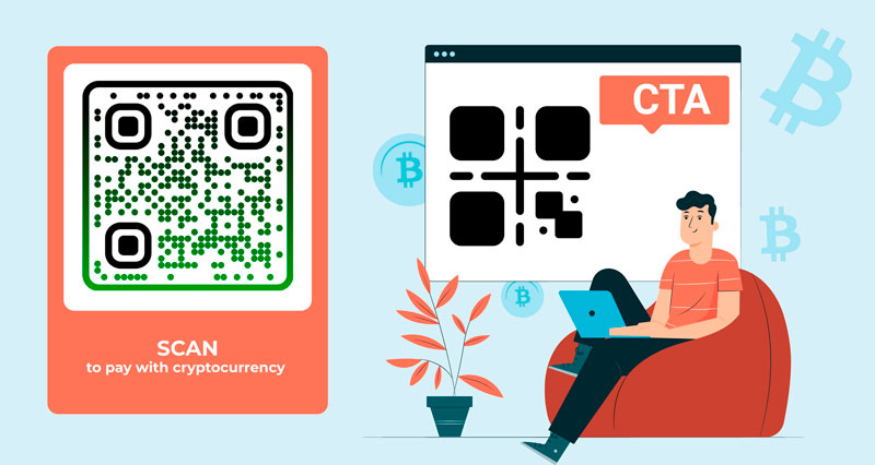 Escribir una descripción del perfil bajo el código QR de Bitcoin