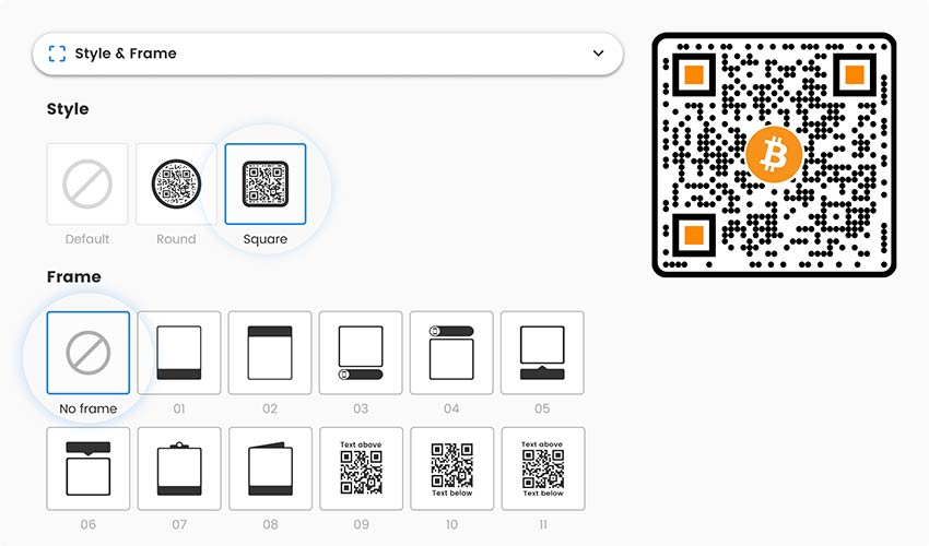 Adding a personal logo to the Bitcoin QR code in the tool