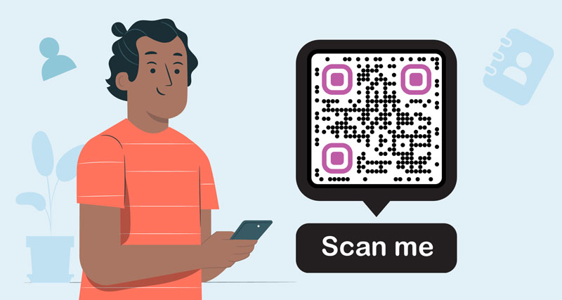 Añadir números de contacto a la página de destino de un código QR de LinkedIn