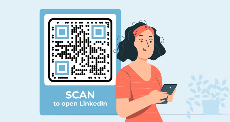 Escribir una descripción del perfil bajo el código QR de LinkedIn