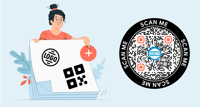 El logotipo de la empresa dentro del código QR de LinkedIn