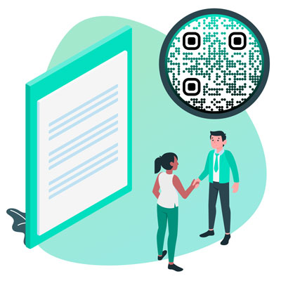 Impresión del código QR de LinkedIn en carteles para colocar en eventos empresariales