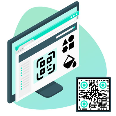 Elección de los colores del código QR de LinkedIn en la sección de herramientas del sitio web