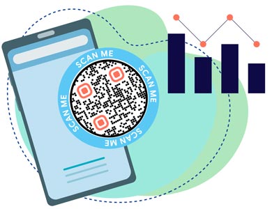 Koodigeneraatori tööriista armatuurlaud, mis annab ülevaate QR-koodi allahindluse tulemuslikkusest