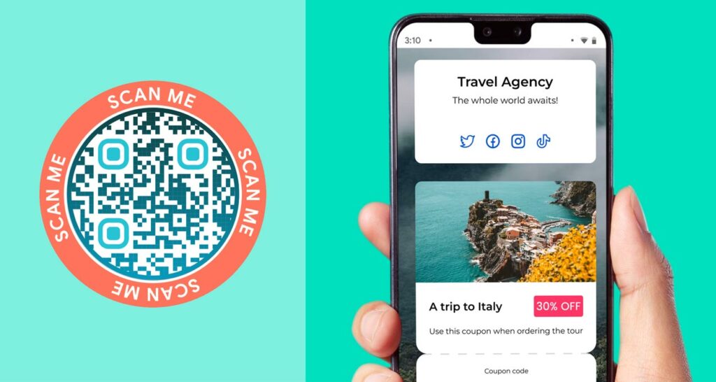 Loo QR-koodiga kupong, mis viib veebilehitseja maandumislehel olevale kupongipakkumisele.
