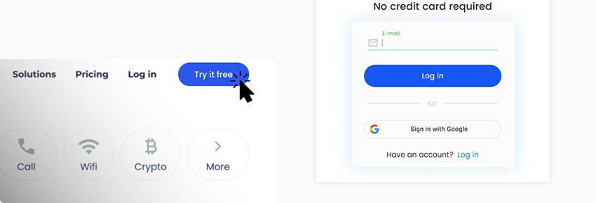 Creating a free account in QR code coupon generator tool