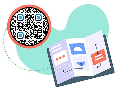 Código QR del evento impreso en los materiales promocionales