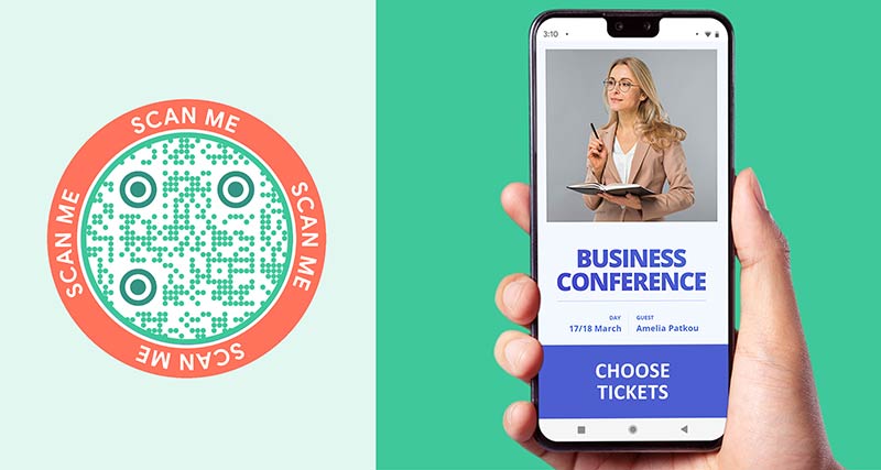 Ejemplo de generador de código QR para eventos
