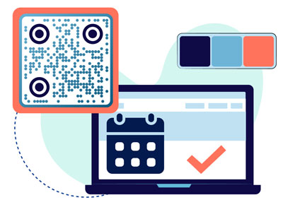 Värvikoodide süsteem Google'i kalendri QR-koodi maandumislehel