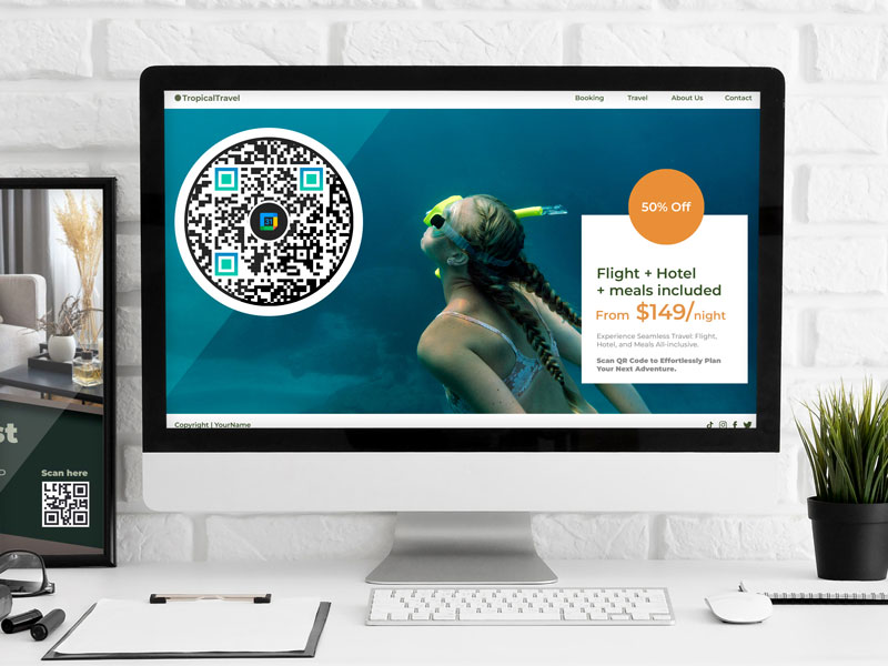 Veebisaidi teenused, sealhulgas Google kalendri QR-kood klientidele seansside broneerimiseks