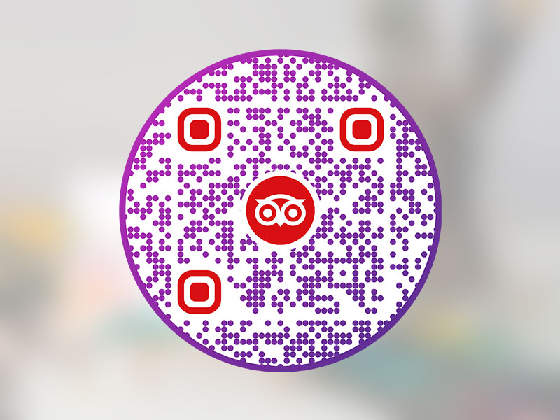 Vista previa del código QR de Tripadvisor para una tarjeta de presentación