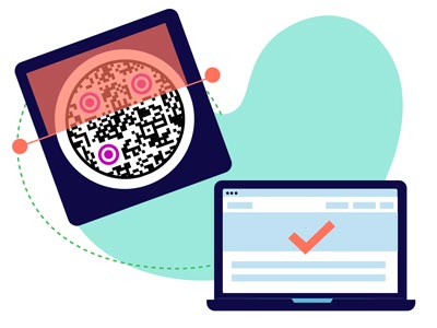 Looge veebisaidi QR-kood Pagelootis