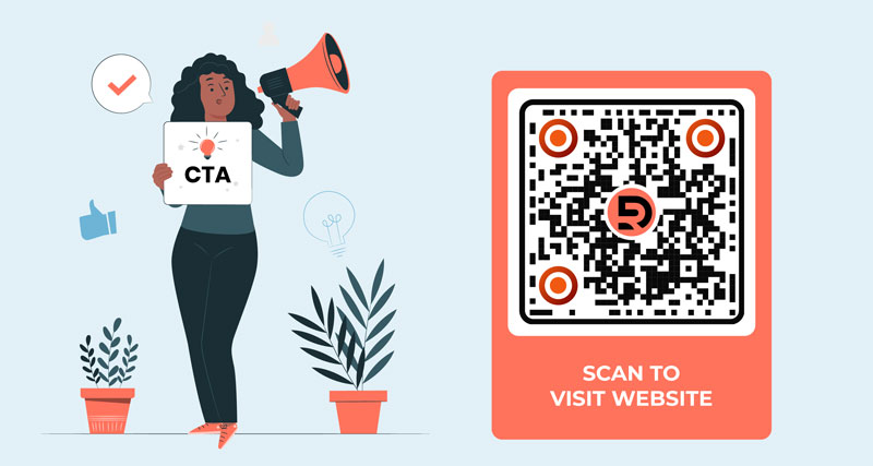 A high-quality Logo QR code on a flyer