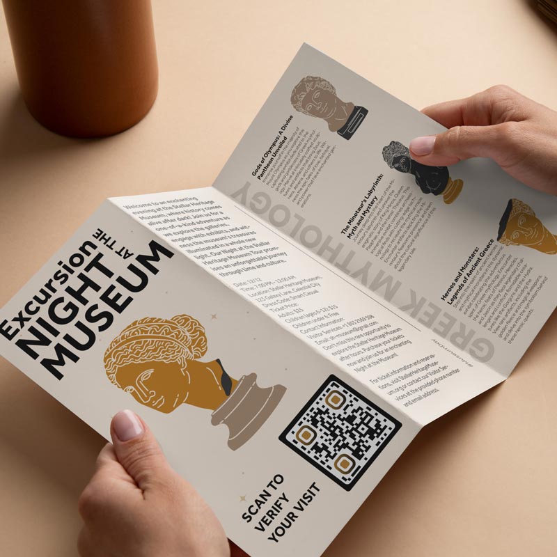 Código QR para asistir a la visita nocturna del museo