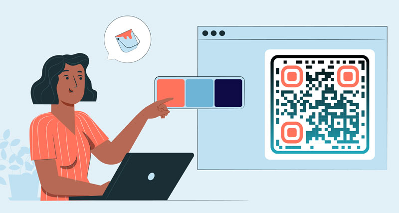 El logotipo de la empresa dentro de su código QR inmobiliario en una valla publicitaria