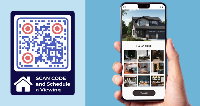 Un generador de códigos QR para inmobiliarias que enlaza con una página de anuncios o datos de contacto